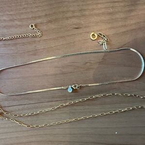 Gorjana Gold Necklace with Sparkling Pendant